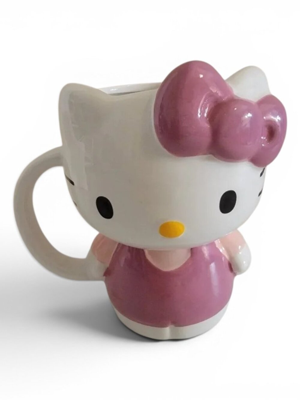 Hello Kitty 3D Sculpted Mug Sanrio Pink Bow Ceramic Coffee Cup Kawaii New